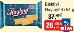 ÜLKER HAYLAYF BİSKÜVİ 4X64 G fiyat ve kampanya bilgisi